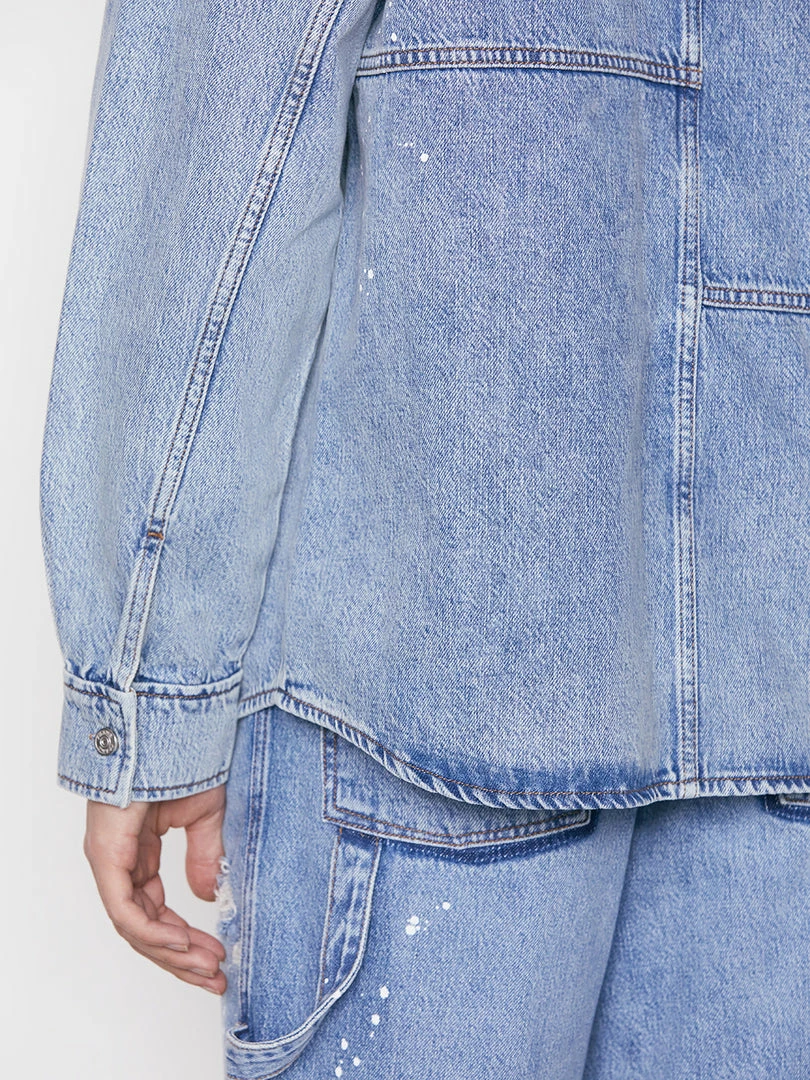 Flash Sale π Frame-denim Men Oversized Denim π Shirt -- Blue Washed π― 9 Frame-denim Men Oversized Denim Shirt -- Blue Washed