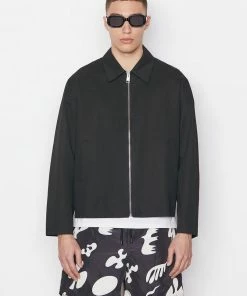 Frame-denim Summer Blouson Jacket -- Noir Men
