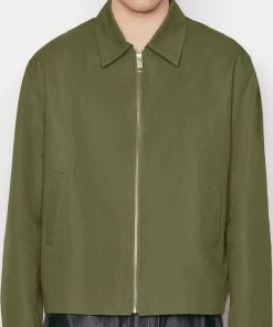 Frame-denim Summer Blouson Jacket -- Rifle Green