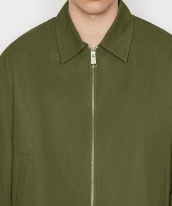 Frame-denim Summer Blouson Jacket -- Rifle Green
