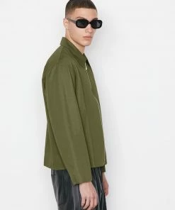Frame-denim Summer Blouson Jacket -- Rifle Green