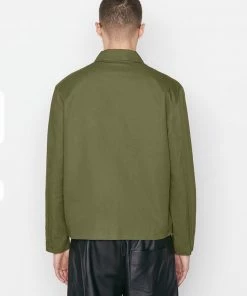 Frame-denim Summer Blouson Jacket -- Rifle Green