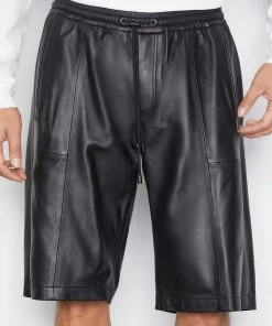 Best deal π₯° Frame-denim Men Bonded Leather Short -- Noir β 7 Frame-denim Men Bonded Leather Short -- Noir