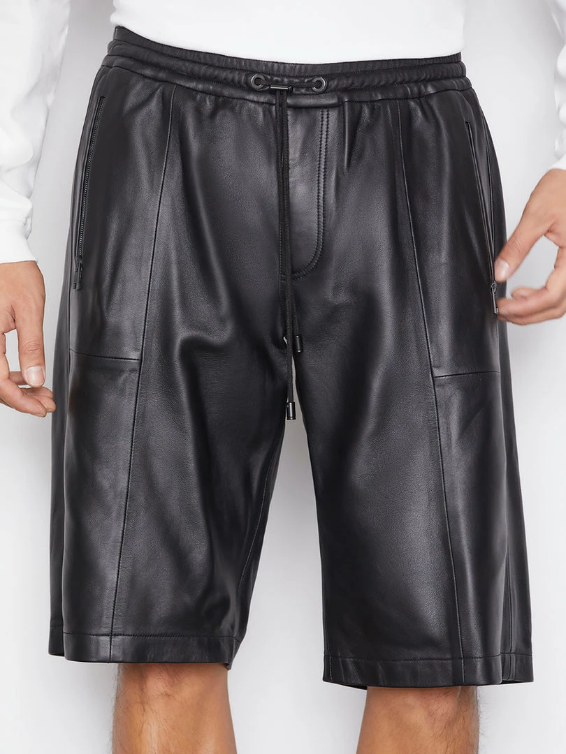 Best deal π₯° Frame-denim Men Bonded Leather Short -- Noir β 3 Frame-denim Men Bonded Leather Short -- Noir