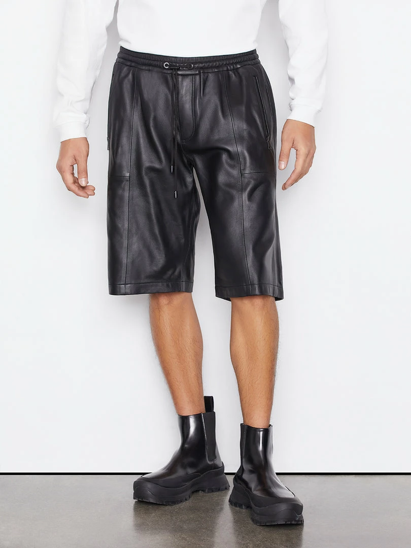 Best deal π₯° Frame-denim Men Bonded Leather Short -- Noir β 1 Frame-denim Men Bonded Leather Short -- Noir
