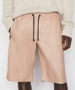 Frame-denim Bonded Leather Short -- Brick Men