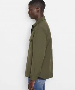 Frame-denim Men Tech Tailored Overshirt -- Khaki Green