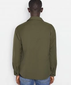 Frame-denim Men Tech Tailored Overshirt -- Khaki Green
