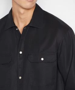 Frame-denim Frame Plaque Shirt -- Noir Men