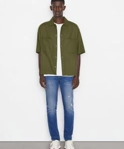 Frame-denim Short Sleeve Woven Shirt -- Rifle Green