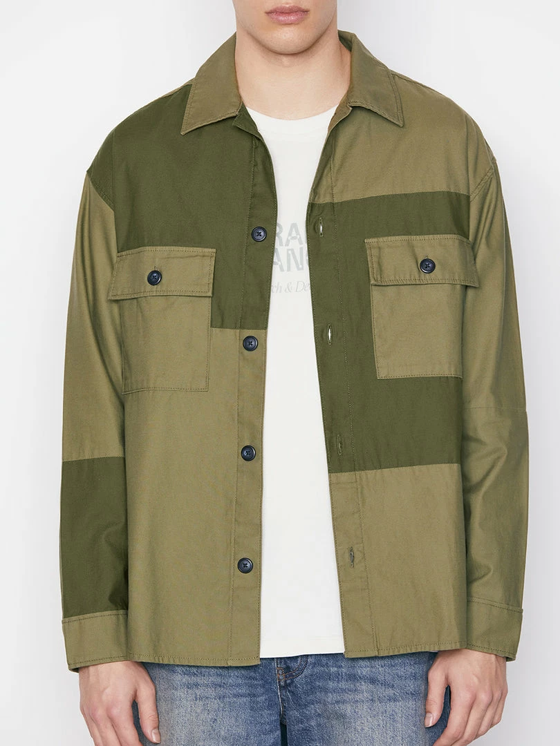 Cheapest π Frame-denim Tonal Patchwork π Shirt -- Rifle Green Men π₯° 3 Frame-denim Tonal Patchwork Shirt -- Rifle Green Men