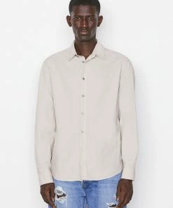 Frame-denim Classic Poplin Shirt -- Grey Green Men