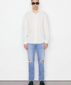 Frame-denim Classic Poplin Shirt -- Milk Men