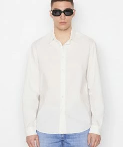 Frame-denim Classic Poplin Shirt -- Milk Men