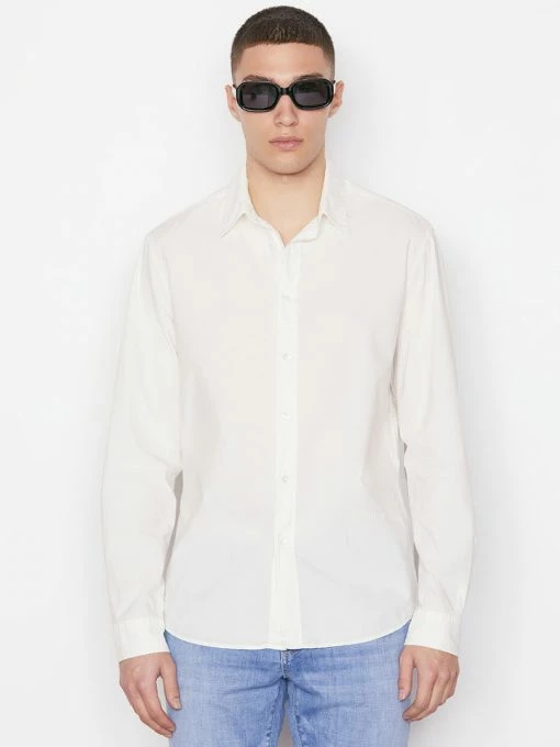 Best Sale π Frame-denim Classic Poplin π Shirt -- Milk Men π 5 Frame-denim Classic Poplin Shirt -- Milk Men