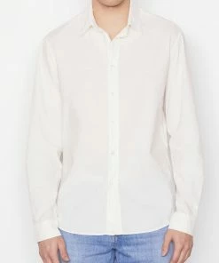 Frame-denim Classic Poplin Shirt -- Milk Men