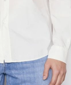 Frame-denim Classic Poplin Shirt -- Milk Men