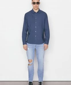 Frame-denim Classic Poplin Shirt -- Navy Men