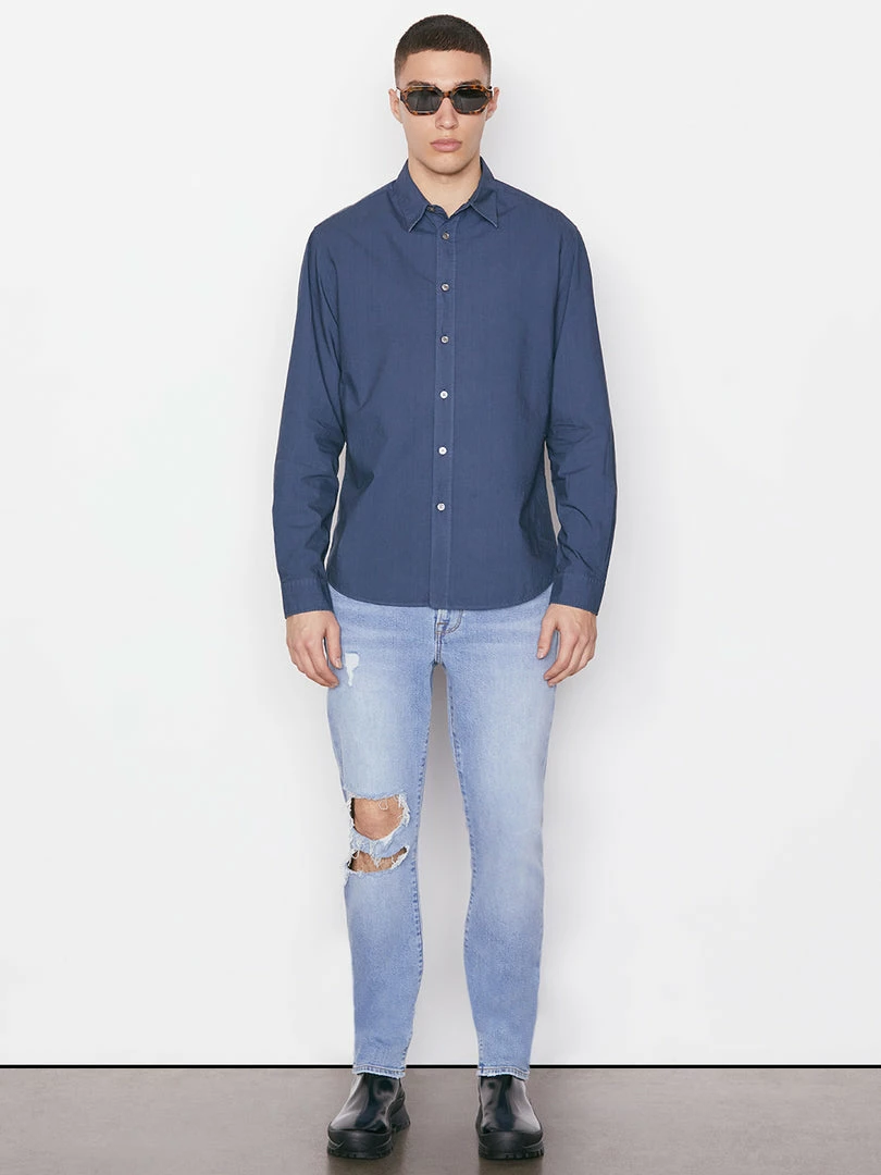 Budget βοΈ Frame-denim Classic Poplin π Shirt -- Navy Men β¨ 2 Frame-denim Classic Poplin Shirt -- Navy Men