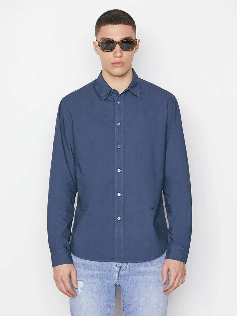 Budget βοΈ Frame-denim Classic Poplin π Shirt -- Navy Men β¨ 1 Frame-denim Classic Poplin Shirt -- Navy Men