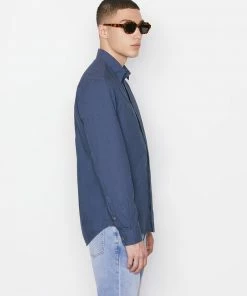 Budget βοΈ Frame-denim Classic Poplin π Shirt -- Navy Men β¨ 9 Frame-denim Classic Poplin Shirt -- Navy Men