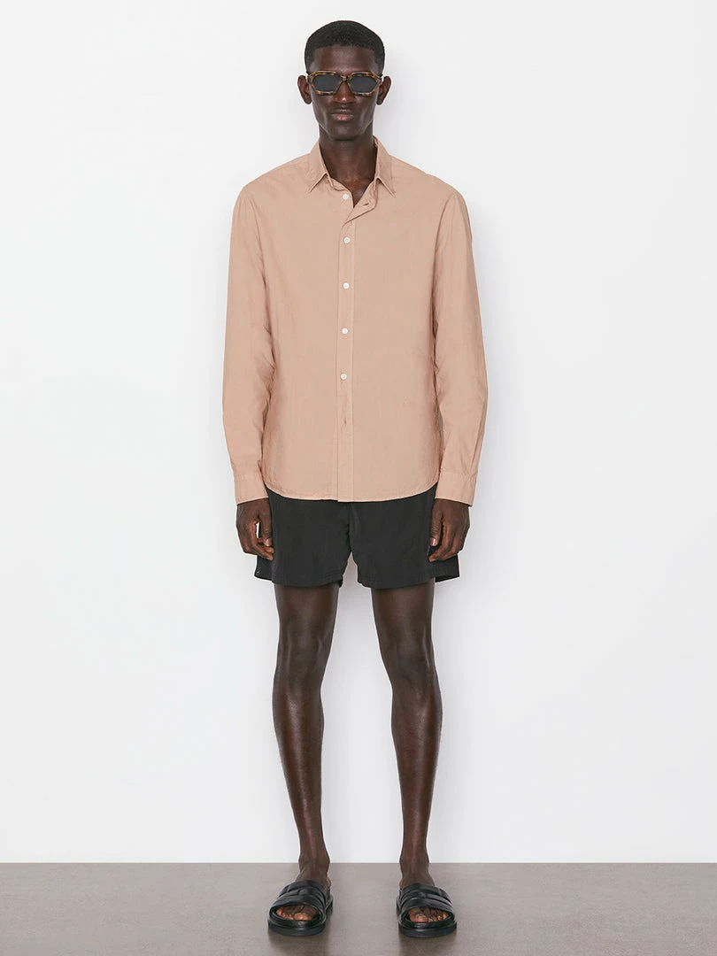 New π Frame-denim Classic Poplin π Shirt -- Powder Brick Men β 2 Frame-denim Classic Poplin Shirt -- Powder Brick Men