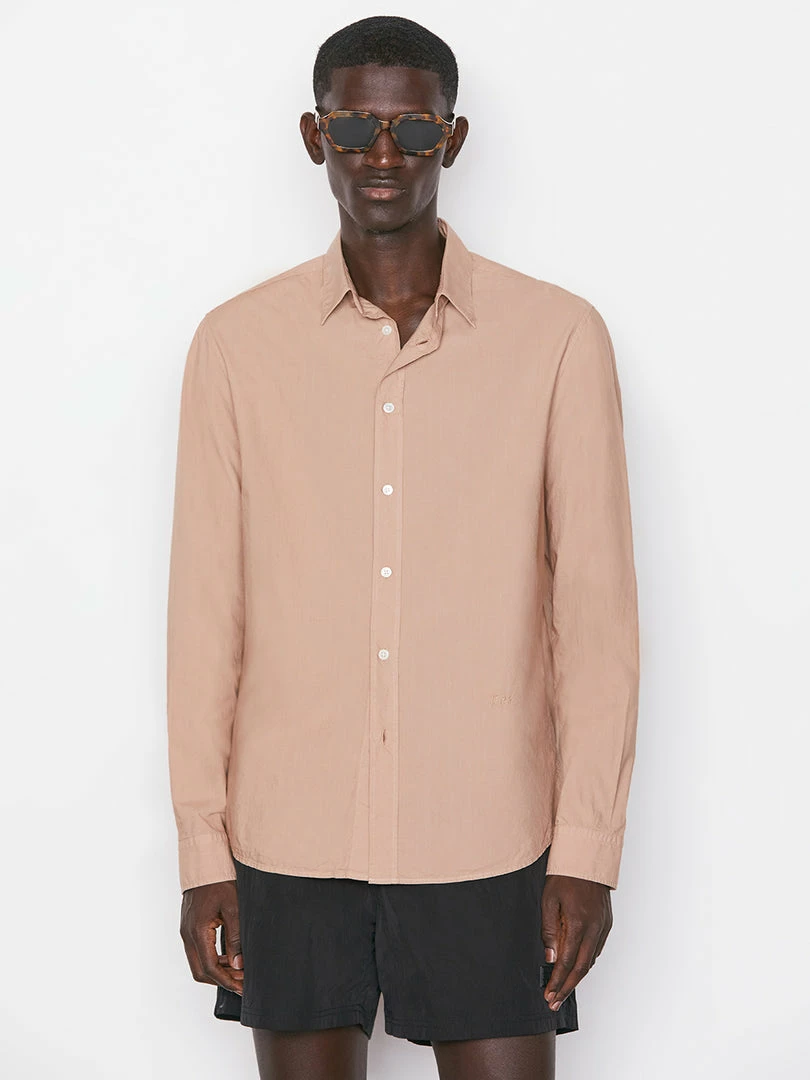 New π Frame-denim Classic Poplin π Shirt -- Powder Brick Men β 1 Frame-denim Classic Poplin Shirt -- Powder Brick Men