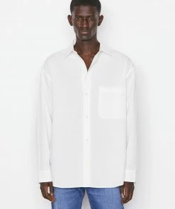 Frame-denim Men Long Sleeve Oversized Shirt -- Blanc