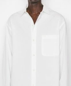 Frame-denim Men Long Sleeve Oversized Shirt -- Blanc