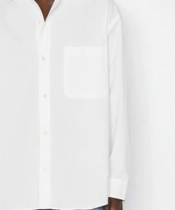 Frame-denim Men Long Sleeve Oversized Shirt -- Blanc