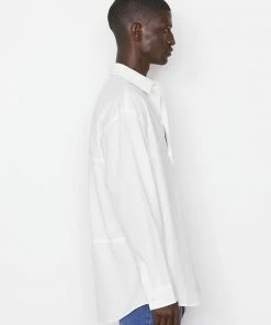 Frame-denim Men Long Sleeve Oversized Shirt -- Blanc