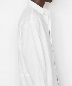 Frame-denim Men Long Sleeve Oversized Shirt -- Blanc