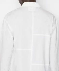 Frame-denim Men Long Sleeve Oversized Shirt -- Blanc