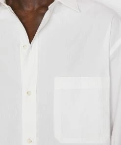 Frame-denim Men Long Sleeve Oversized Shirt -- Blanc