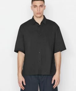 Frame-denim Short Sleeve Oversized Shirt -- Noir Men