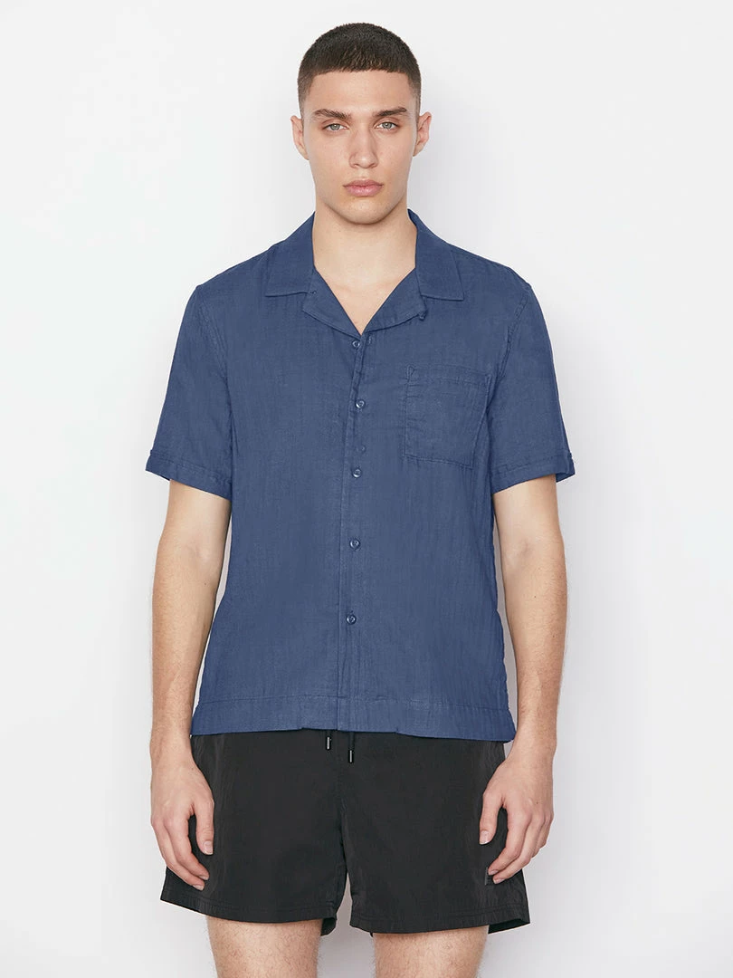 Best deal π Frame-denim Men Short Sleeve Camp Collar π Shirt -- Navy π 1 Frame-denim Men Short Sleeve Camp Collar Shirt -- Navy