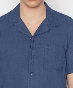 Best deal π Frame-denim Men Short Sleeve Camp Collar π Shirt -- Navy π 9 Frame-denim Men Short Sleeve Camp Collar Shirt -- Navy