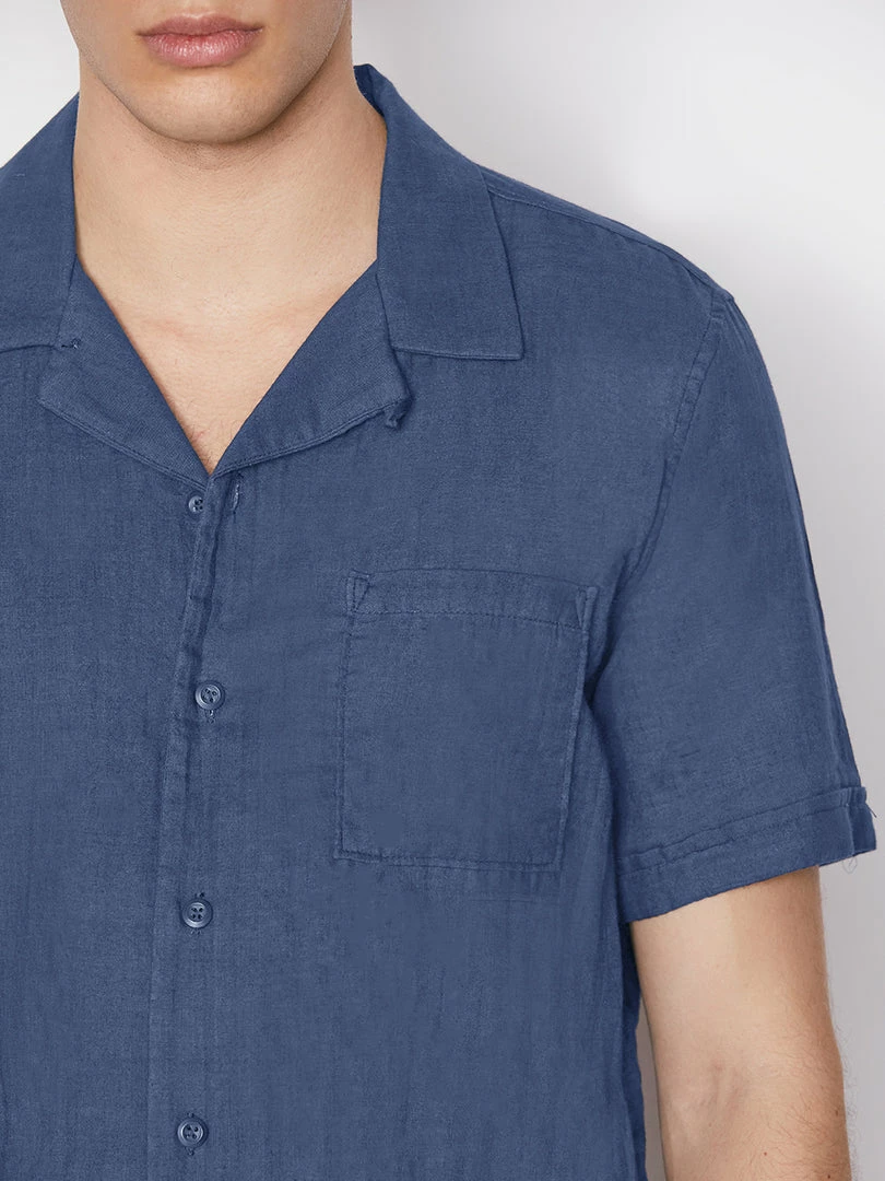 Best deal π Frame-denim Men Short Sleeve Camp Collar π Shirt -- Navy π 6 Frame-denim Men Short Sleeve Camp Collar Shirt -- Navy