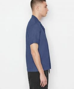 Best deal π Frame-denim Men Short Sleeve Camp Collar π Shirt -- Navy π 10 Frame-denim Men Short Sleeve Camp Collar Shirt -- Navy