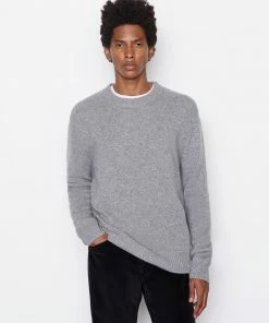 Frame-denim Men The Cashmere Crewneck Sweater -- Gris