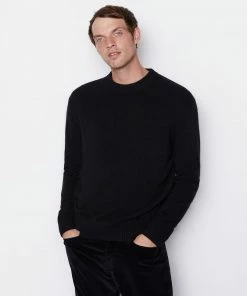 Frame-denim The Cashmere Crewneck Sweater -- Noir Men