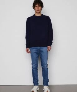 Frame-denim The Cashmere Crewneck Sweater -- Navy