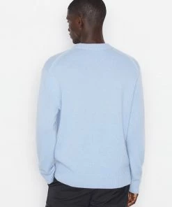 Frame-denim The Cashmere Crewneck Sweater -- Powder Blue Men