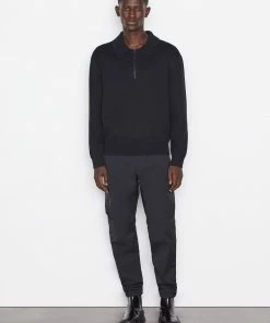 Frame-denim Polo Sweater -- Noir Men