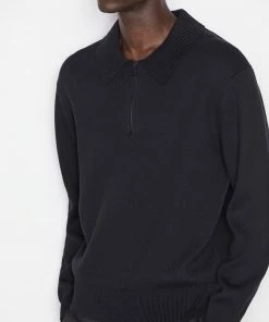 Frame-denim Polo Sweater -- Noir Men