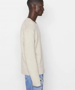 Frame-denim Men Crewneck Sweater -- Milk Beige