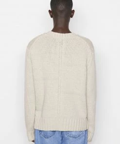 Frame-denim Men Crewneck Sweater -- Milk Beige