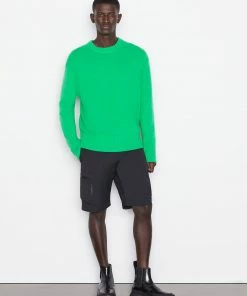 Frame-denim Men The Cashmere Crewneck Sweater -- Pop Green
