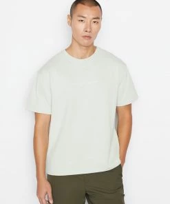 Frame-denim Frame Mini Text Print T-Shirt -- Powder Green