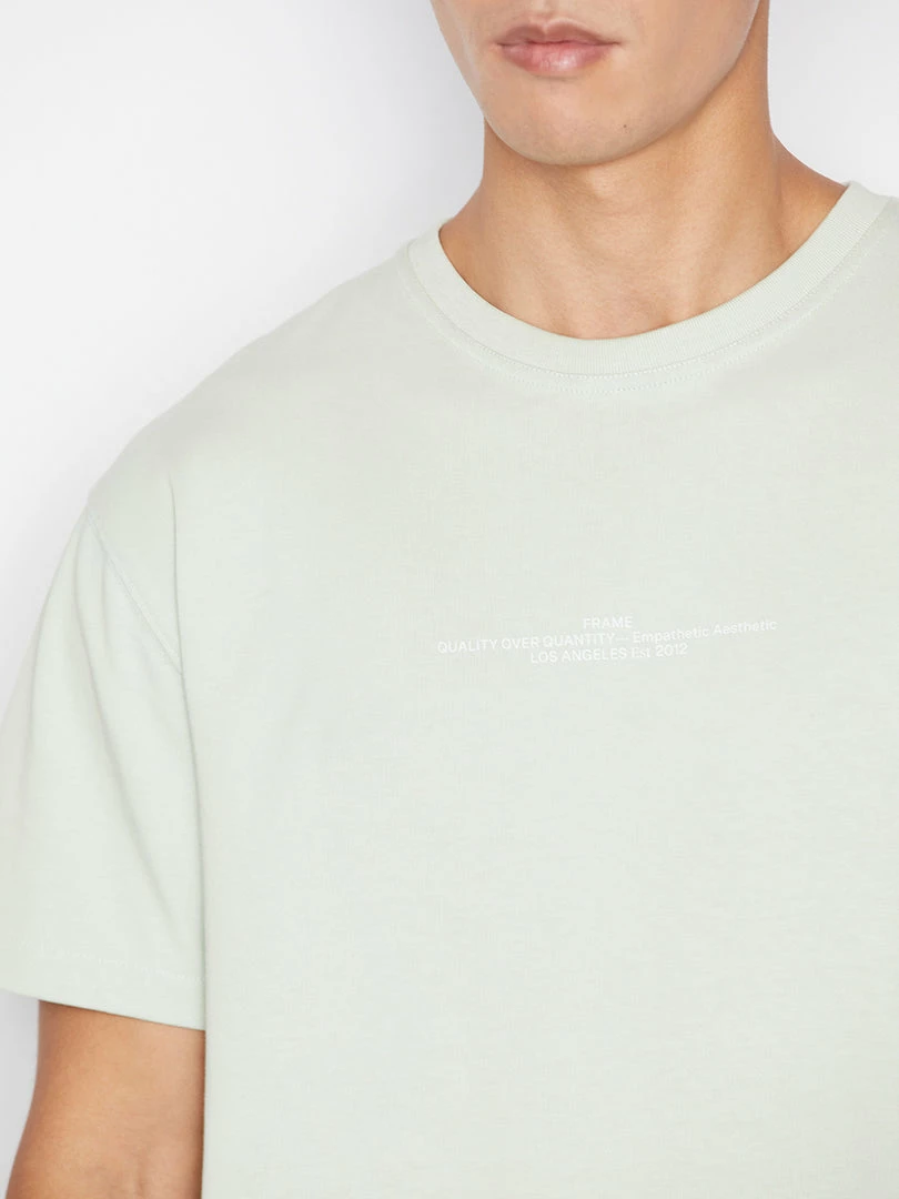Best Pirce π Frame-denim Frame Mini Text Print T-Shirt -- Powder Green β€οΈ 3 Frame-denim Frame Mini Text Print T-Shirt -- Powder Green
